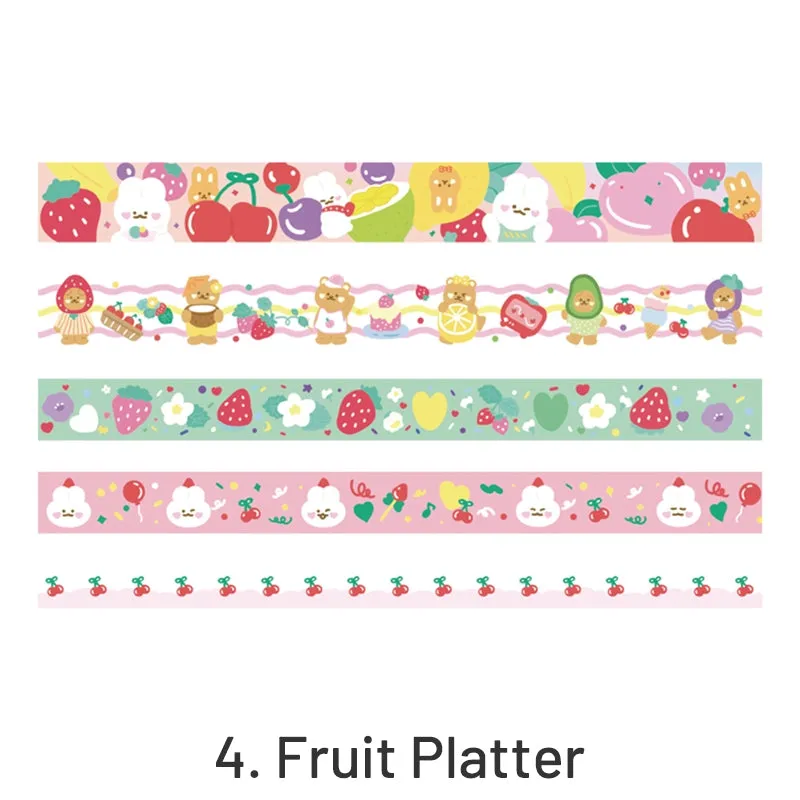 Holiday Party Cute Cartoon Animal Washi Tape Set
