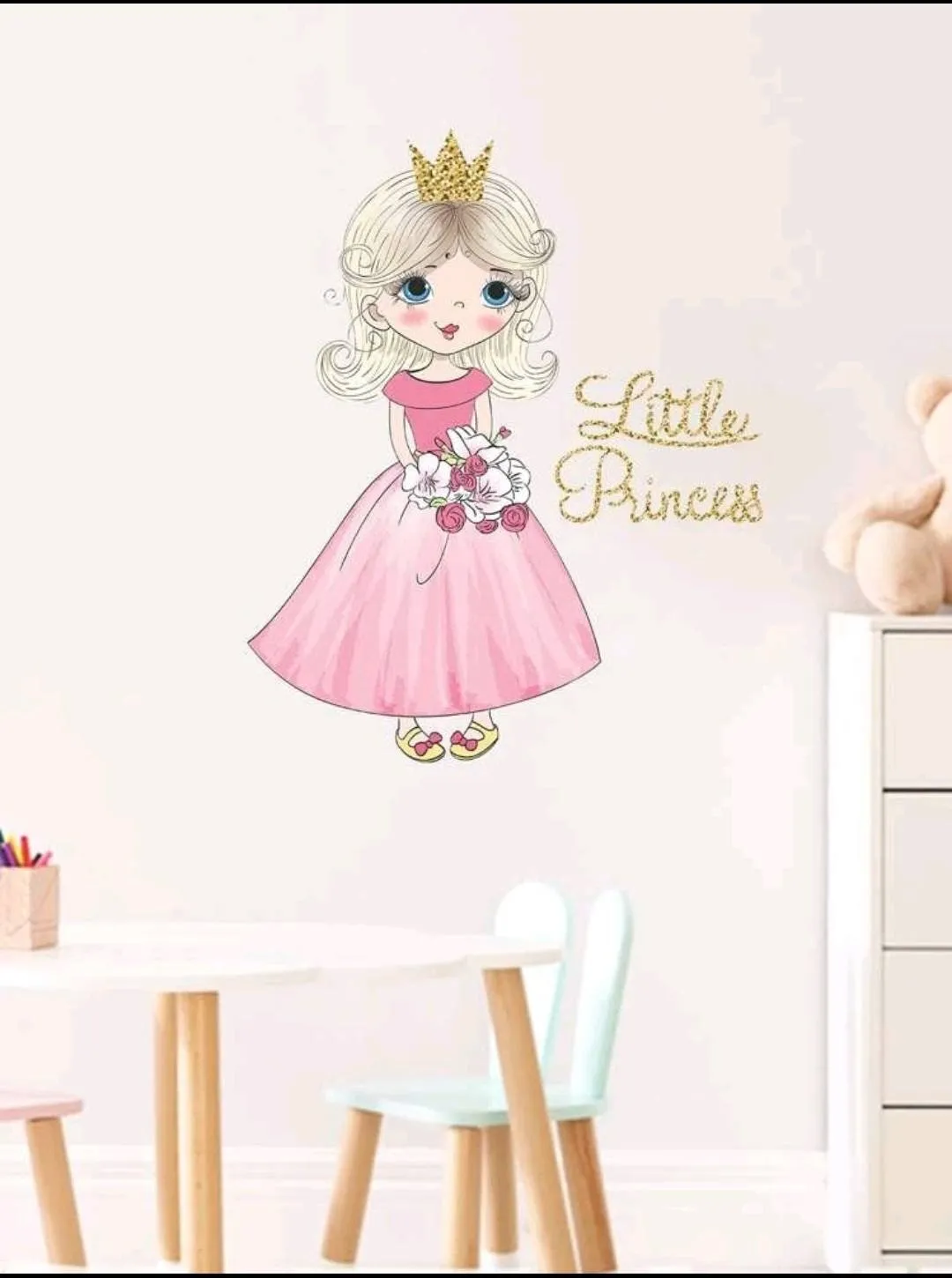Home Decor - Wall Decal - Little Princess cartoon