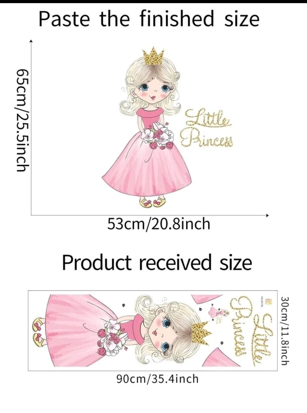Home Decor - Wall Decal - Little Princess cartoon