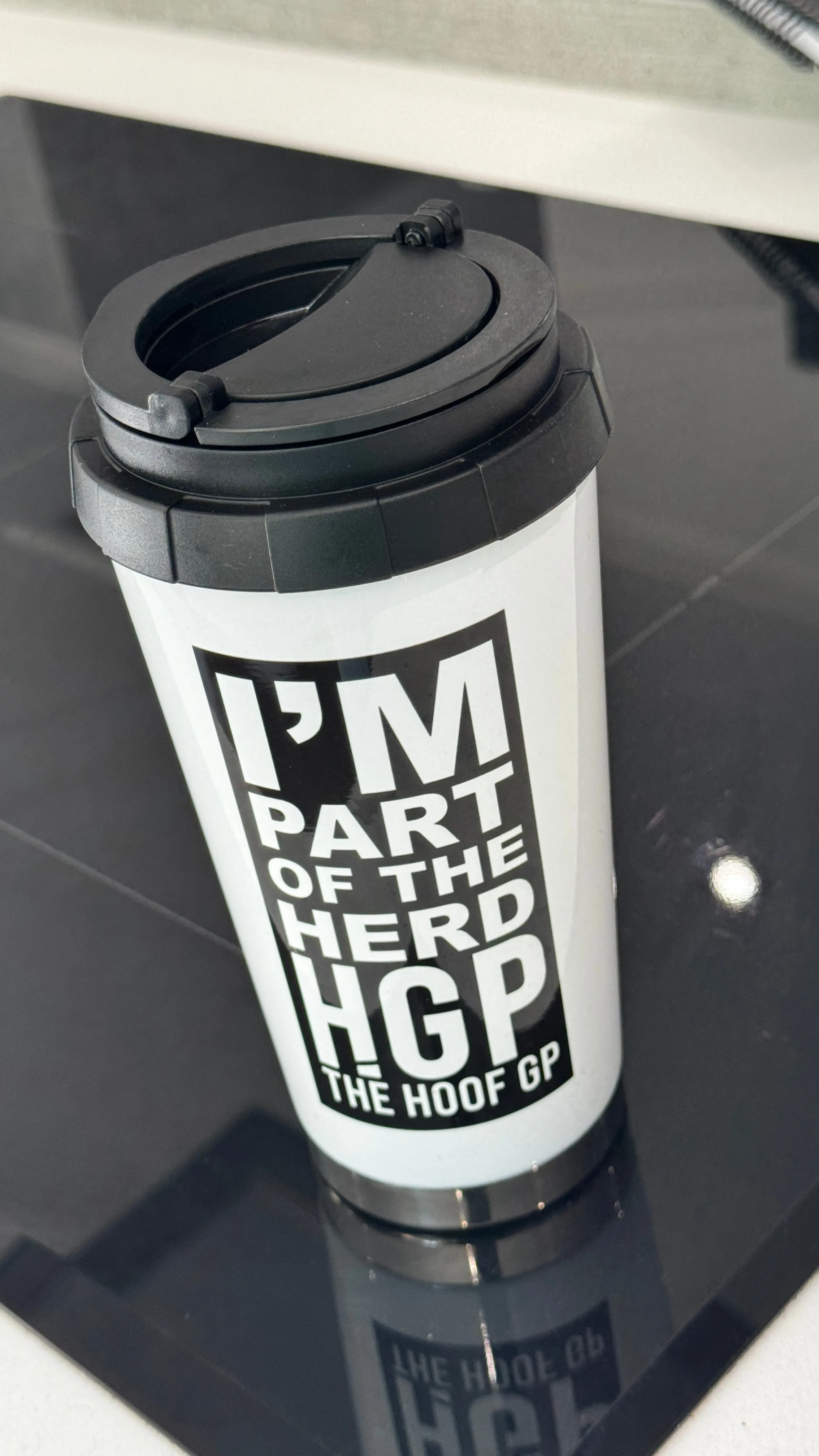 Hoof GP Cartoon Travel Mug