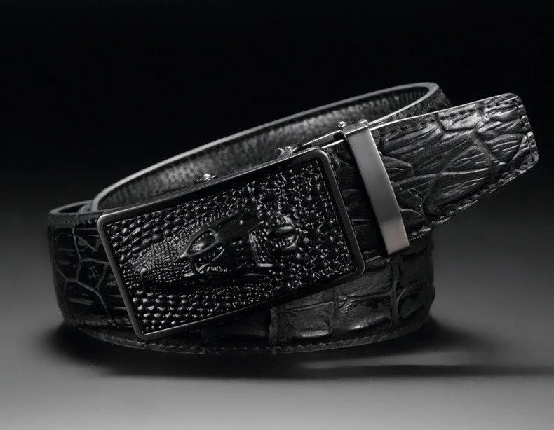Hot Sale Men belts Luxury Genuine leather Crocodile designer Automatic Belt