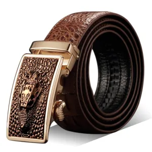 Hot Sale Men belts Luxury Genuine leather Crocodile designer Automatic Belt