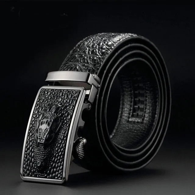 Hot Sale Men belts Luxury Genuine leather Crocodile designer Automatic Belt