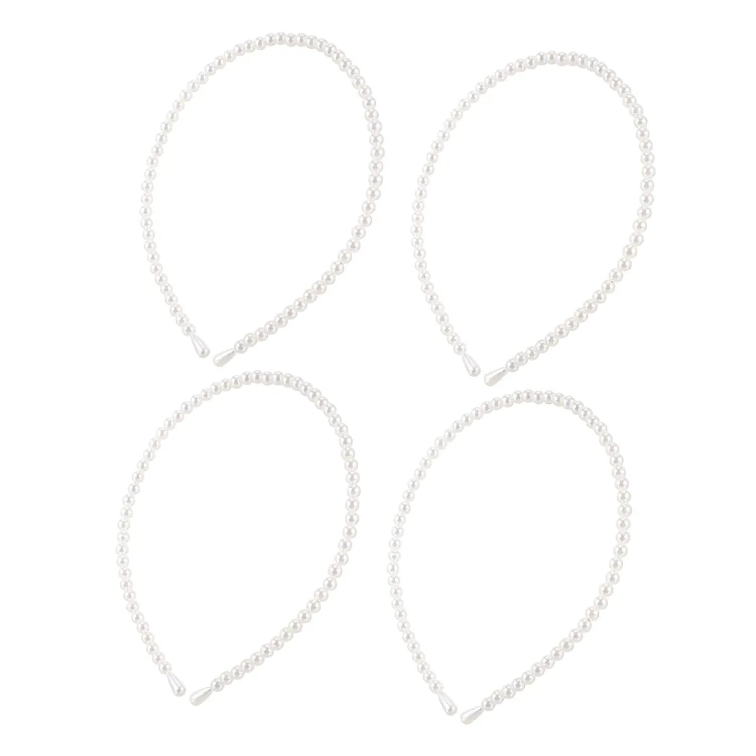 Housoutil Fairy Hair Hoops Pearl Headbands for Women Girls Perfect for Wedding Banquet