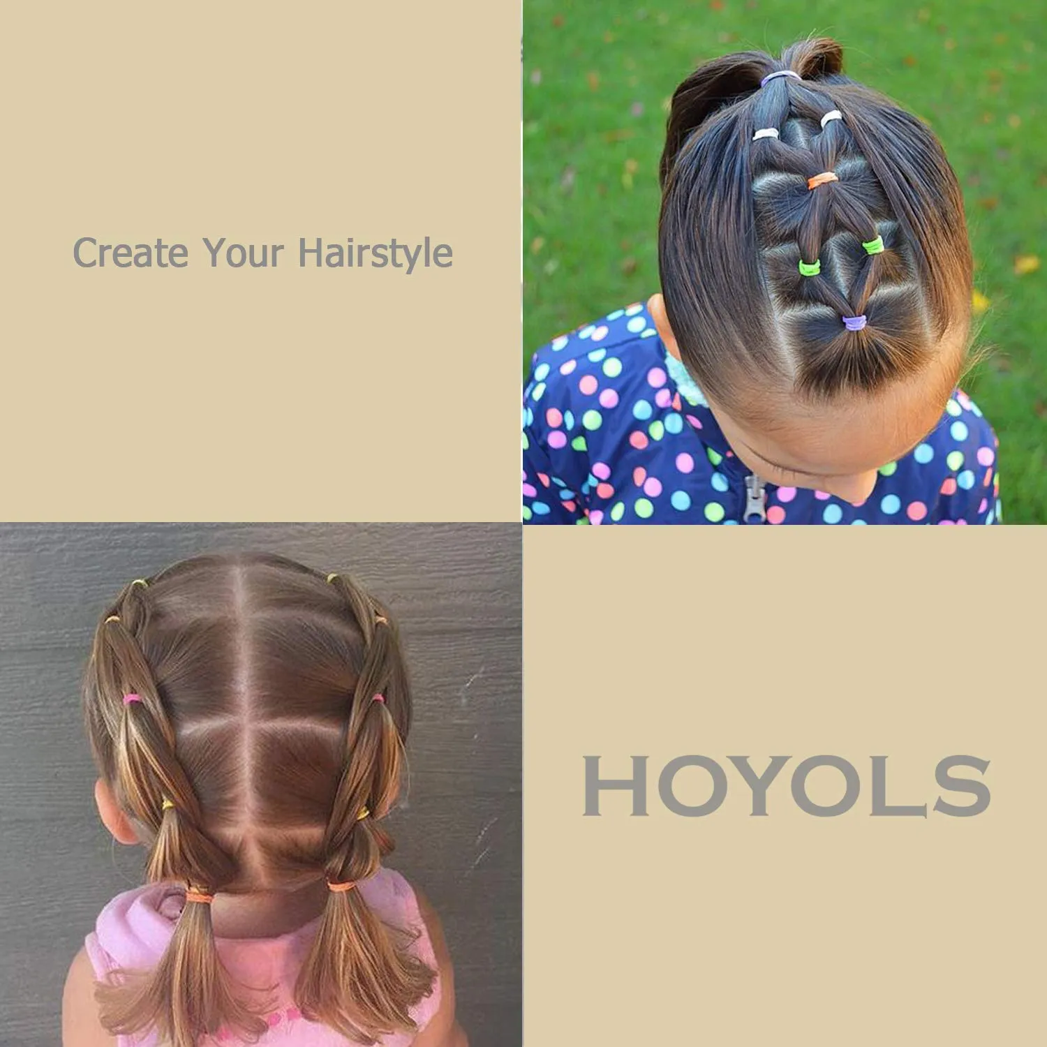 HOYOLS Baby Hair Ties Hair Rubber Bands for Toddler Infants Kids Girls Thin Small Hair Elastics 1500 Piece Pack