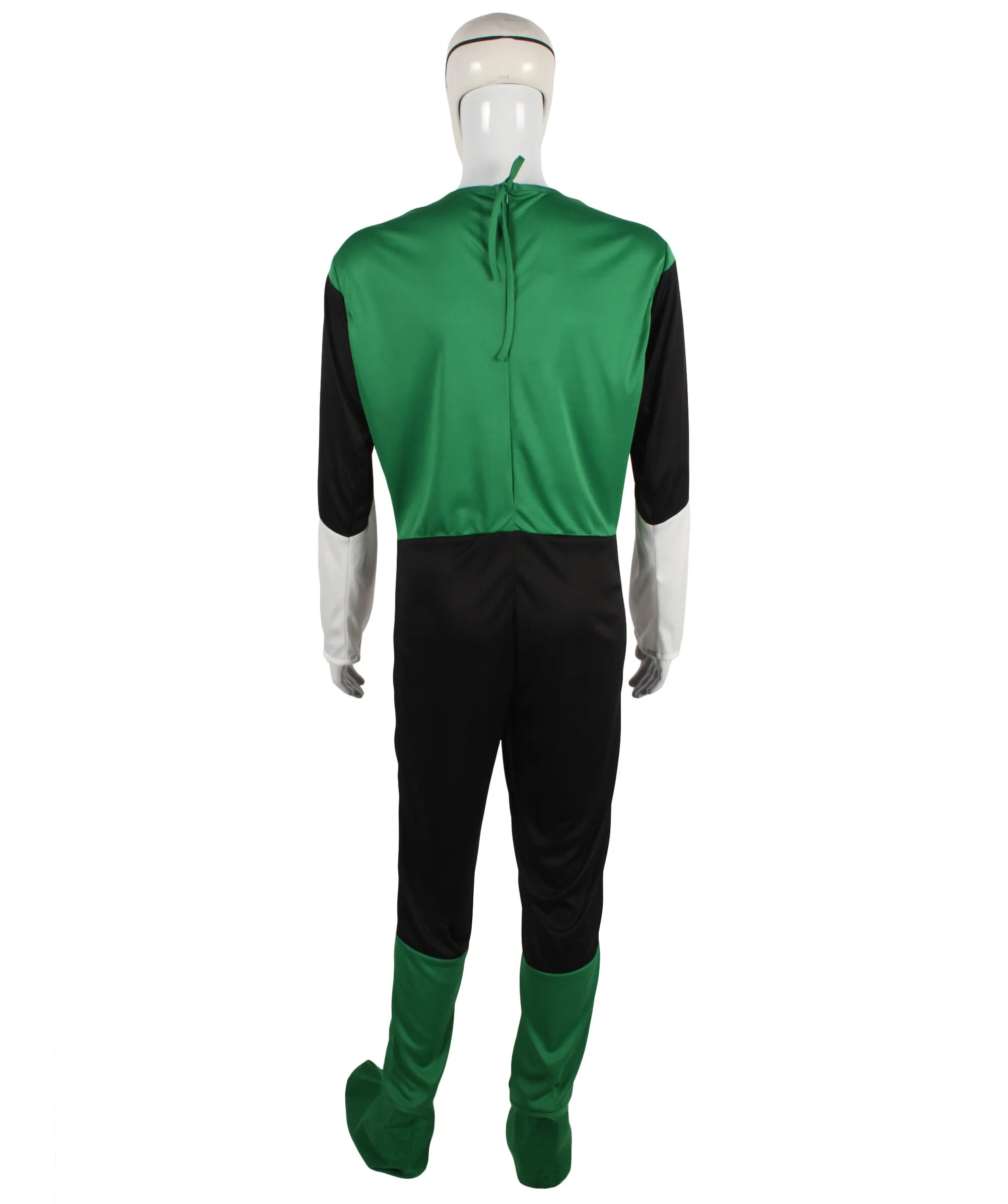 HPO Adult Men's Comic Movie Green & Black Pilot Superhero Costume I Suitable for Halloween I Flame-retardant Synthetic Fabric