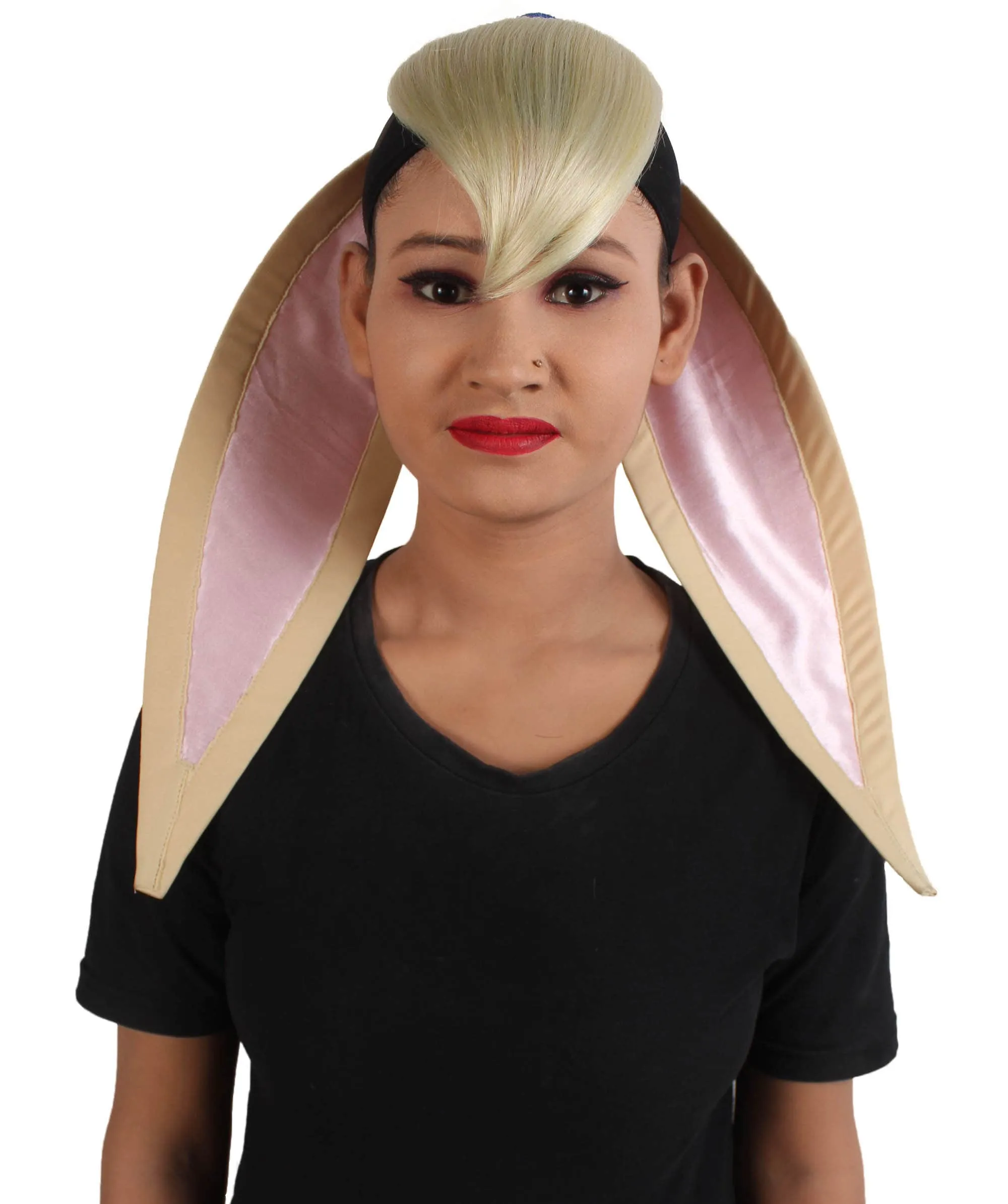 HPO Adult Women's Bunny Vintage Cartoons Bangs and Ears , Synthetic Soft Fiber Hair , Perfect for your next Festival and Group Anime Party!