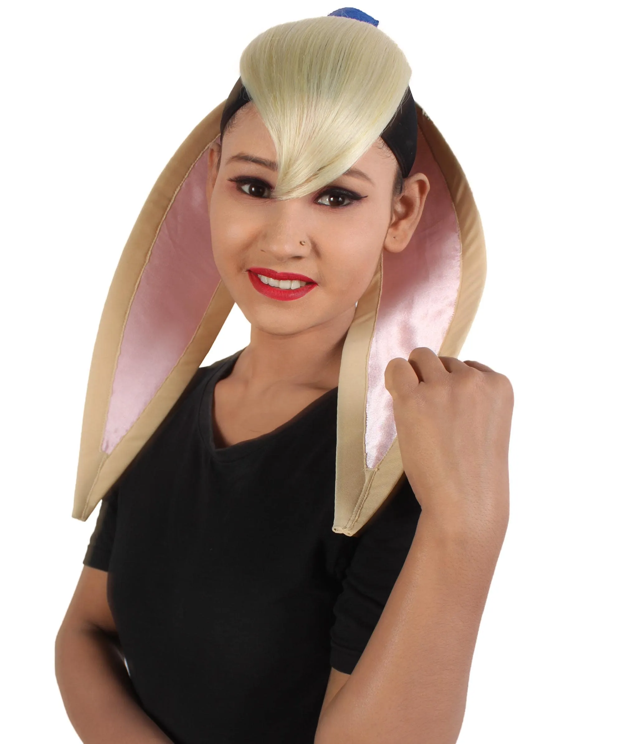 HPO Adult Women's Bunny Vintage Cartoons Bangs and Ears , Synthetic Soft Fiber Hair , Perfect for your next Festival and Group Anime Party!