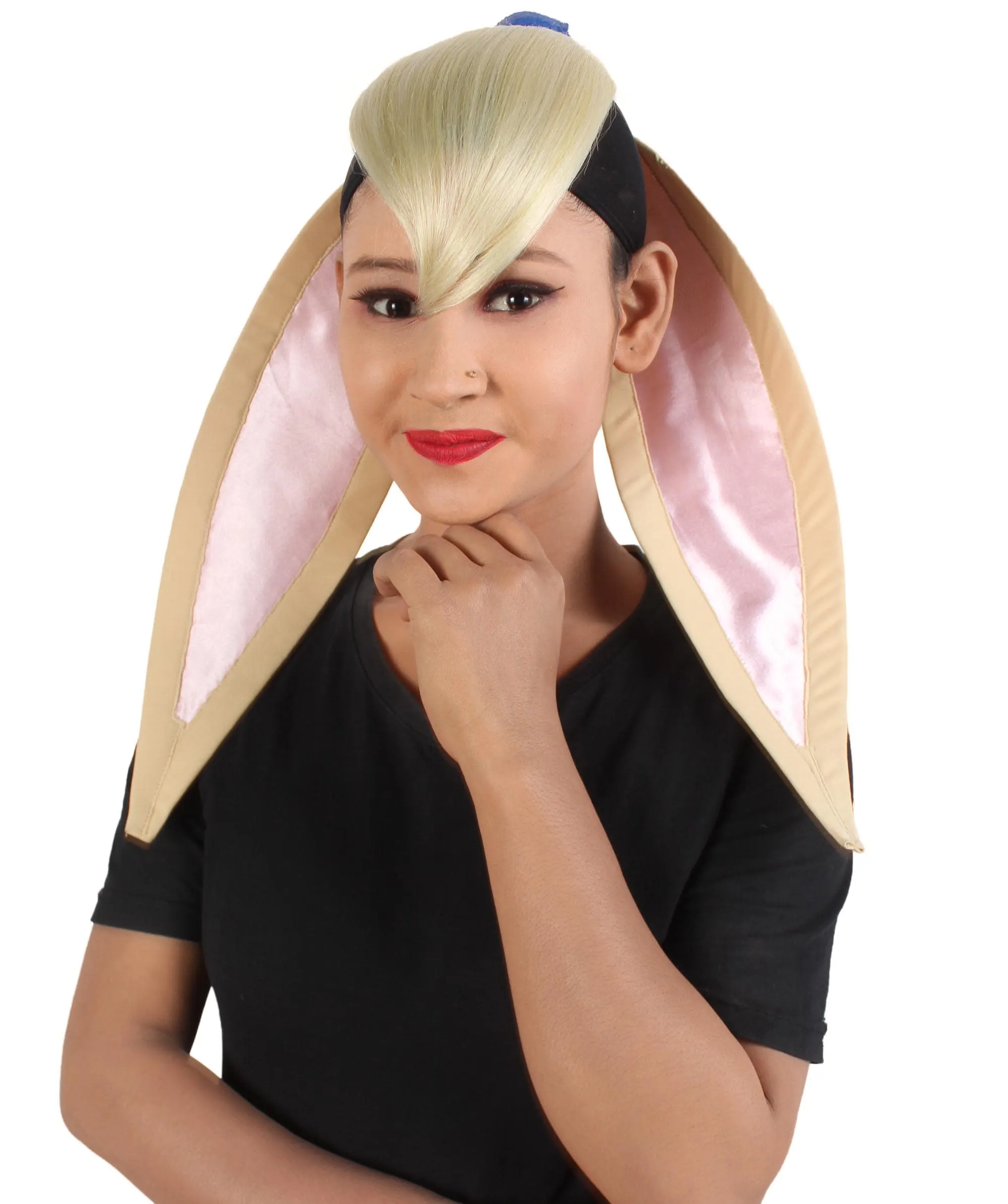 HPO Adult Women's Bunny Vintage Cartoons Bangs and Ears , Synthetic Soft Fiber Hair , Perfect for your next Festival and Group Anime Party!