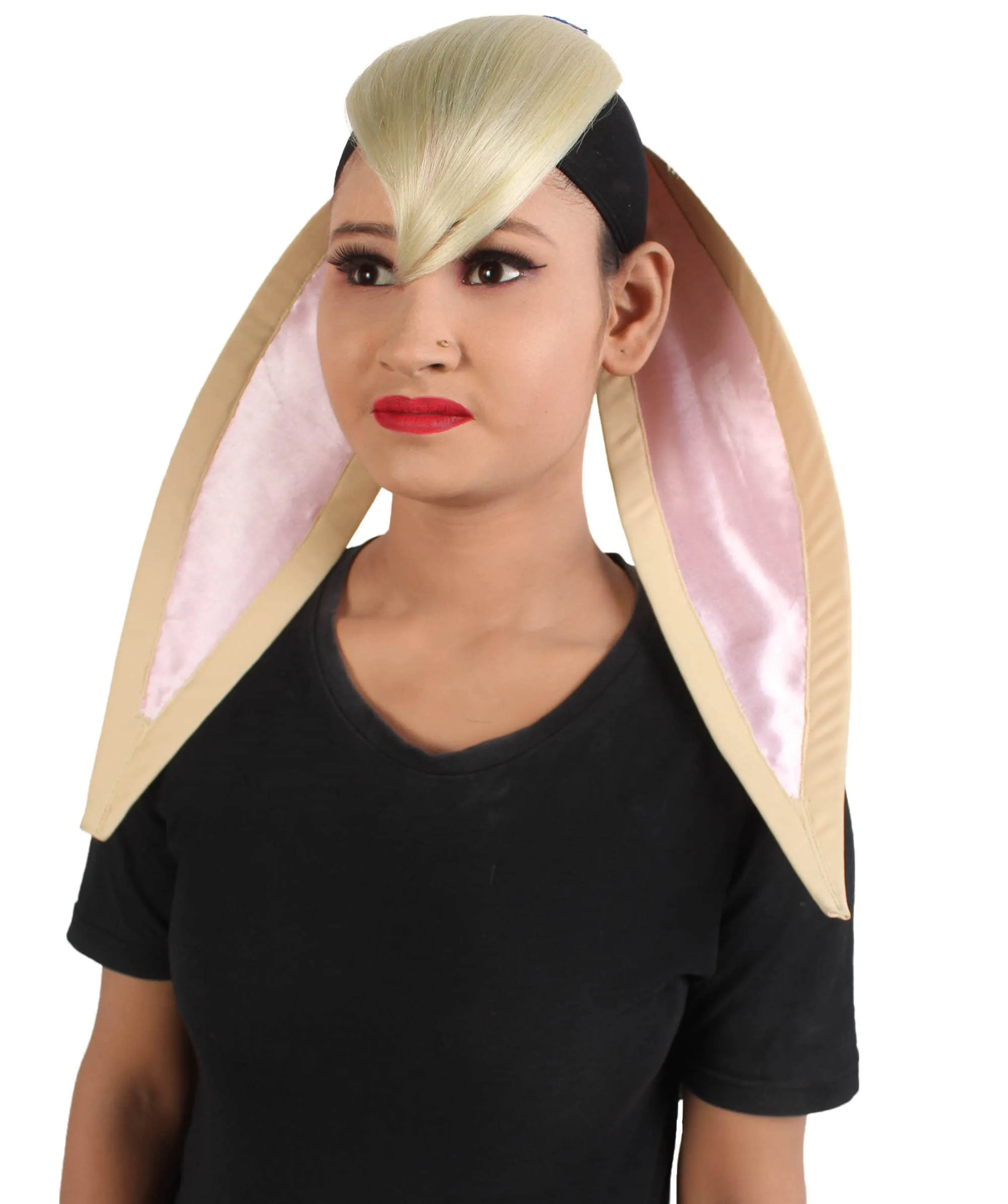 HPO Adult Women's Bunny Vintage Cartoons Bangs and Ears , Synthetic Soft Fiber Hair , Perfect for your next Festival and Group Anime Party!