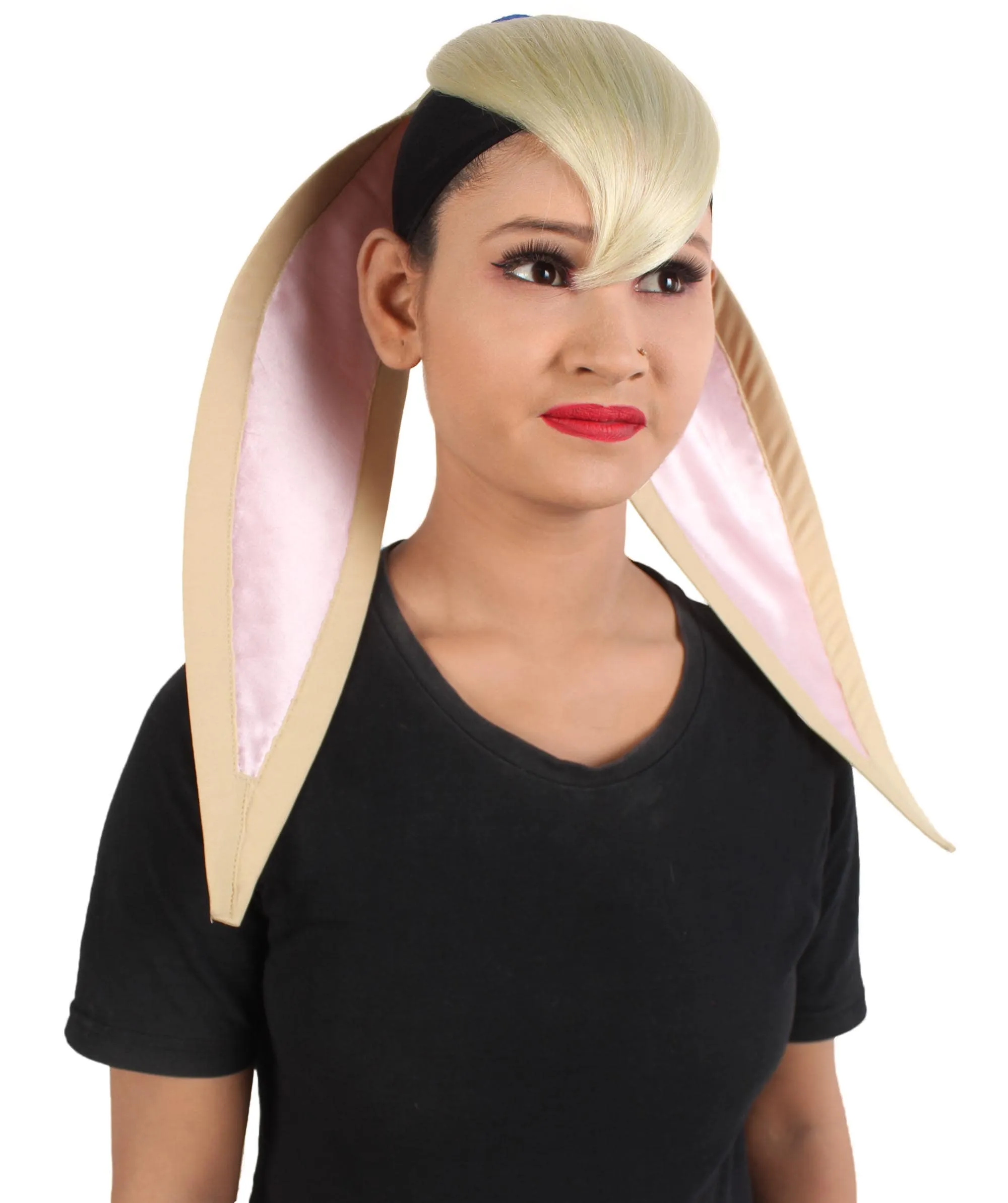 HPO Adult Women's Bunny Vintage Cartoons Bangs and Ears , Synthetic Soft Fiber Hair , Perfect for your next Festival and Group Anime Party!