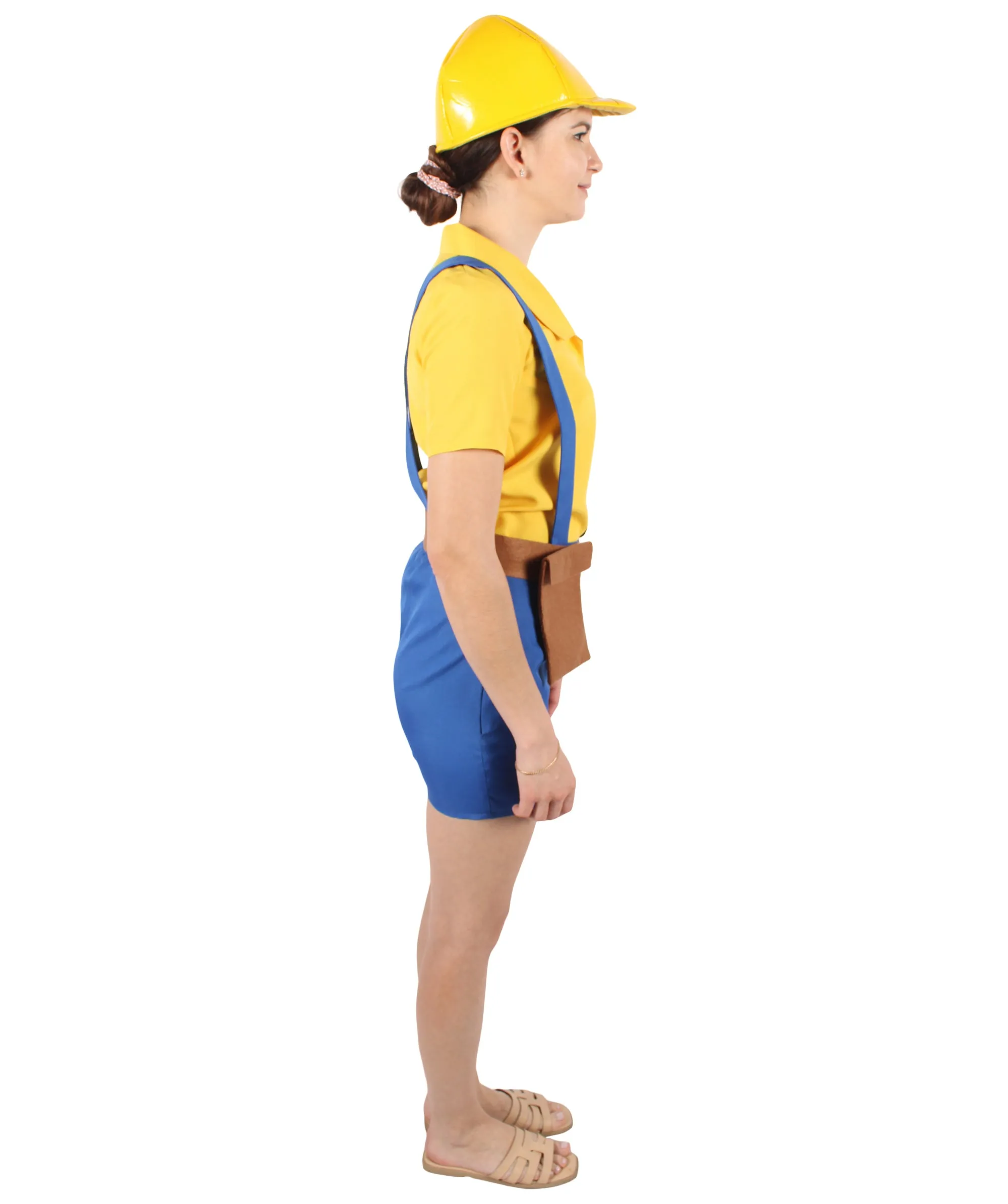HPO Adult Women's Cartoon Character Builder Costume| Perfect for Halloween| Flame-retardant Synthetic Fabric