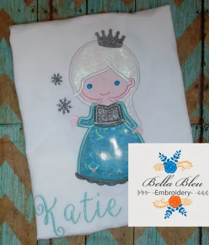 Ice Queen Princess Applique