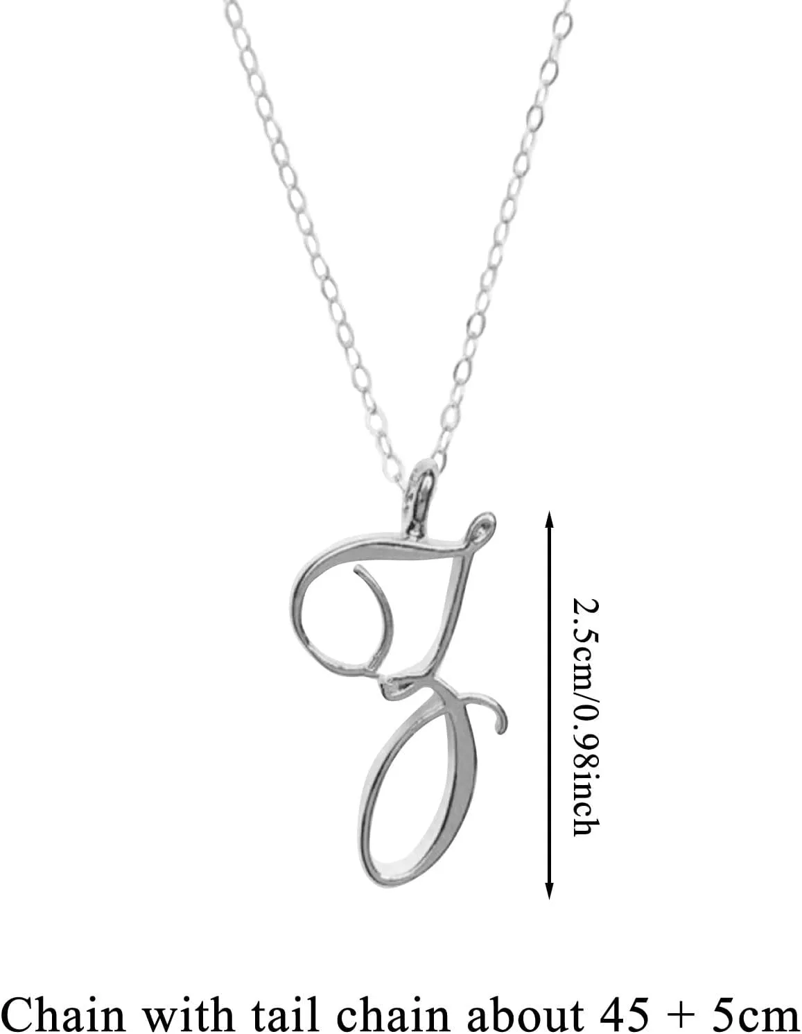 Initial Pendant Necklaces for Lady 26 Letters Trendy Chain Necklace Simple Alphabet Choker Necklace Fashion (D, One Size)