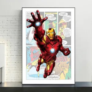 Iron Man Marvel Comic Style Poster