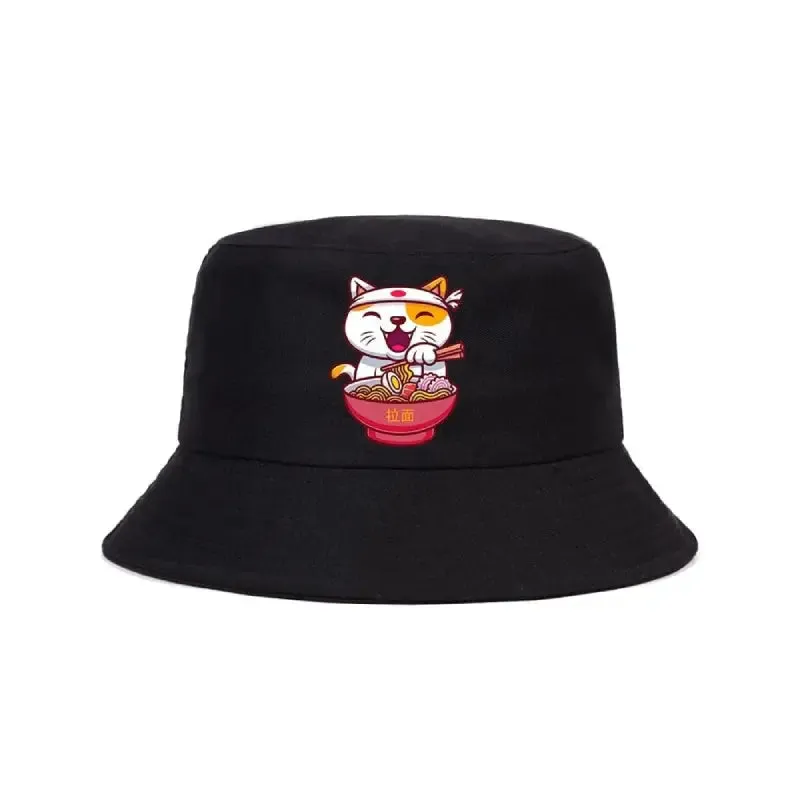 Japanese Cartoon Cat Bucket Hat