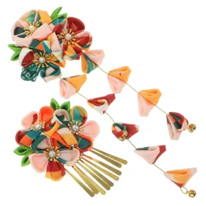 Japanese Headwear Fabric Flower Hairpin Fashion Headband for Women Girls Decor Random