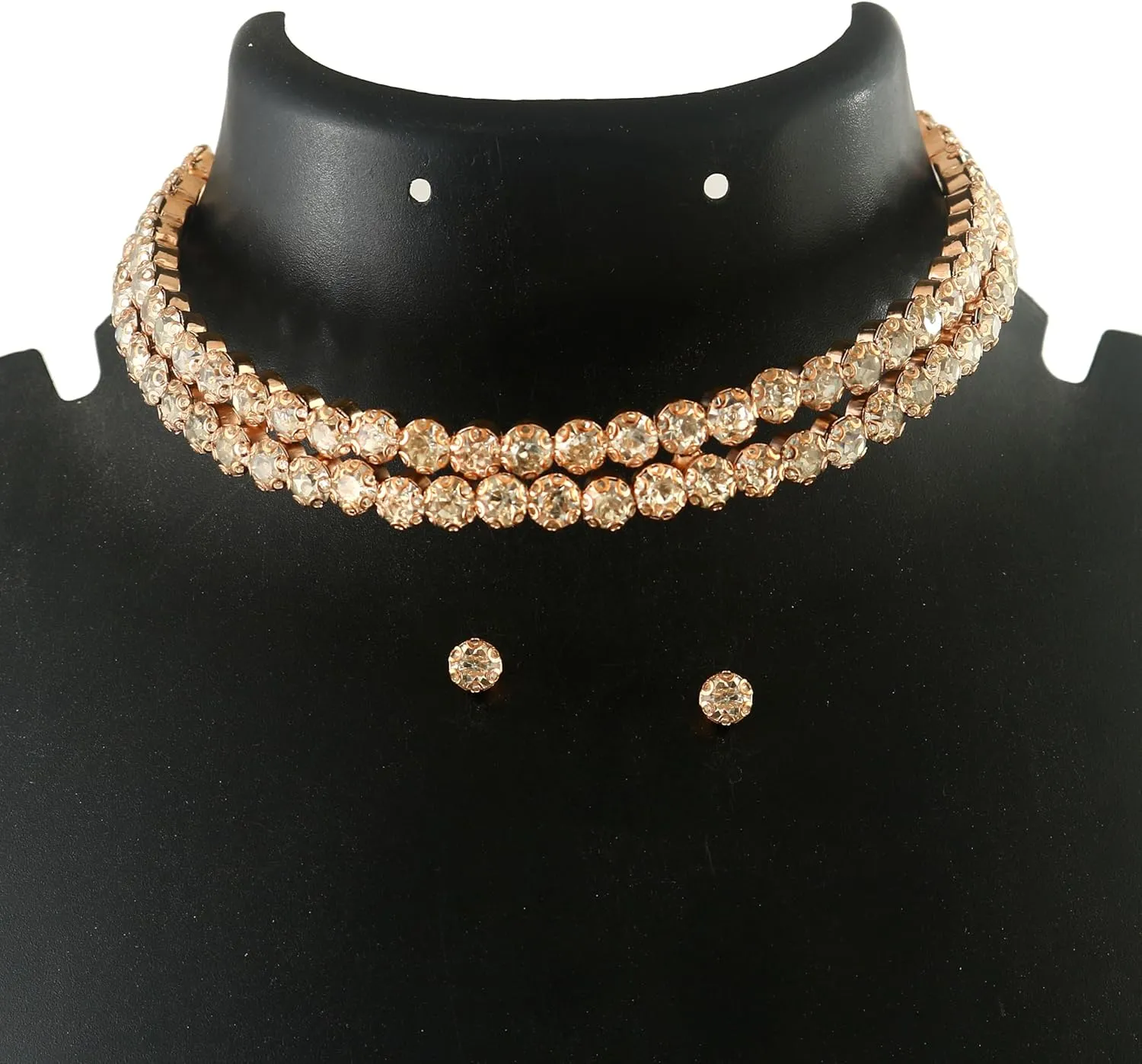 Jewar Necklace Set Pearl Polki AD CZ Multi-Stones Fashionable Gold Plated Jewelry for Women