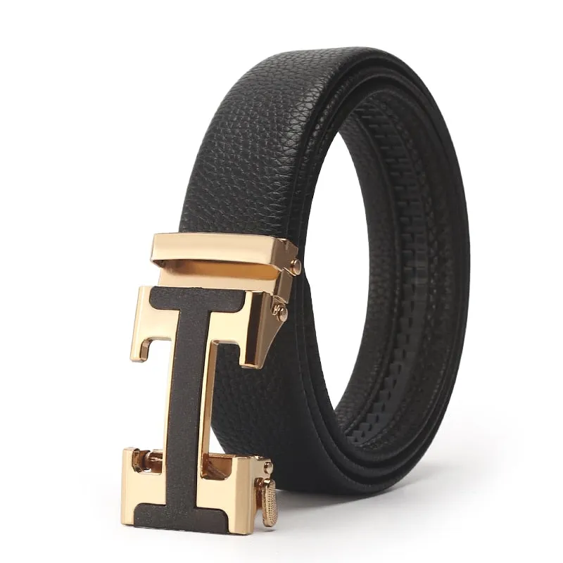 Jinquedai Extra Long Man Belt 150cm PU Strap Iron Buckle Multiple Styles Hommes Ceinture