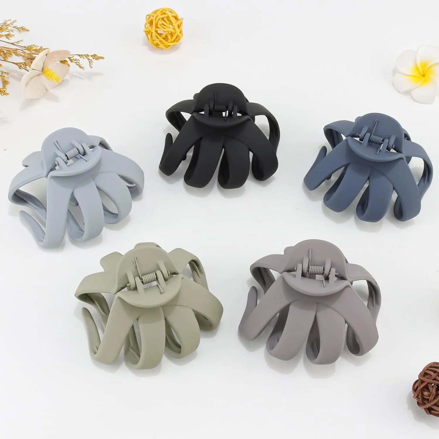 Jumbo Hair Claws for Thick Hair - 5 Pcs Giant Clips, Extra Large Hair Accessories for Women