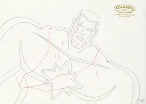 Justice League Unlimited Original Production Drawing: Captain Atom