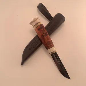 Kauhavan Puukkopaja Reindeer antler/curly birch #603