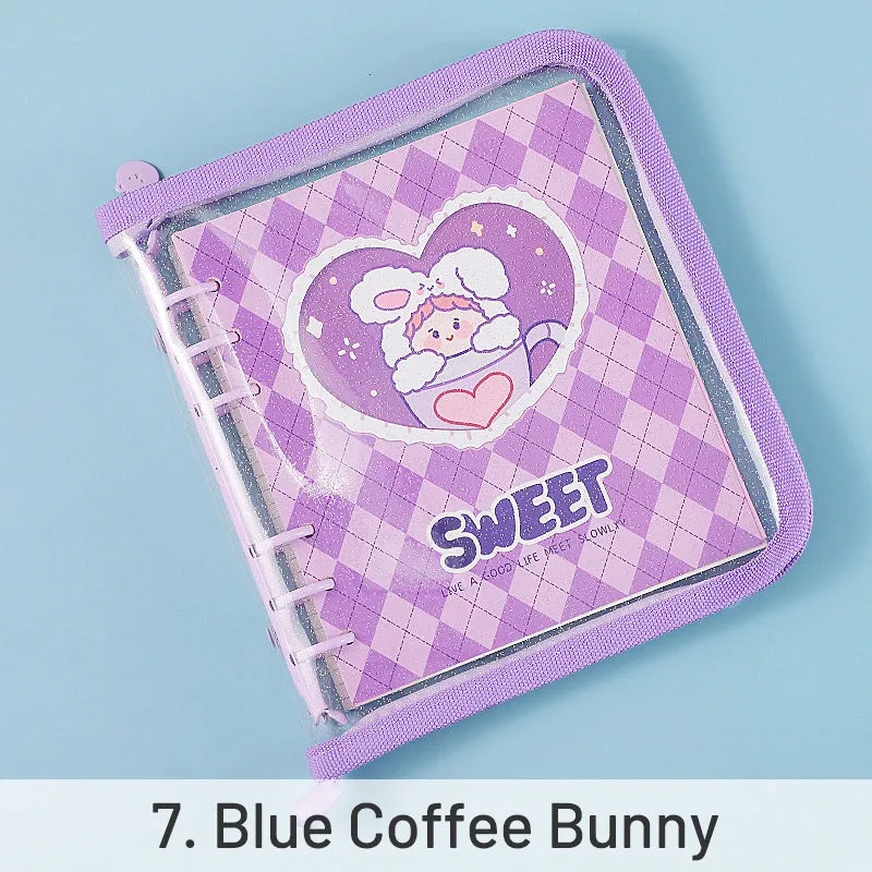 Kawaii Cartoon Animal Transparent Loose-Leaf Notebook
