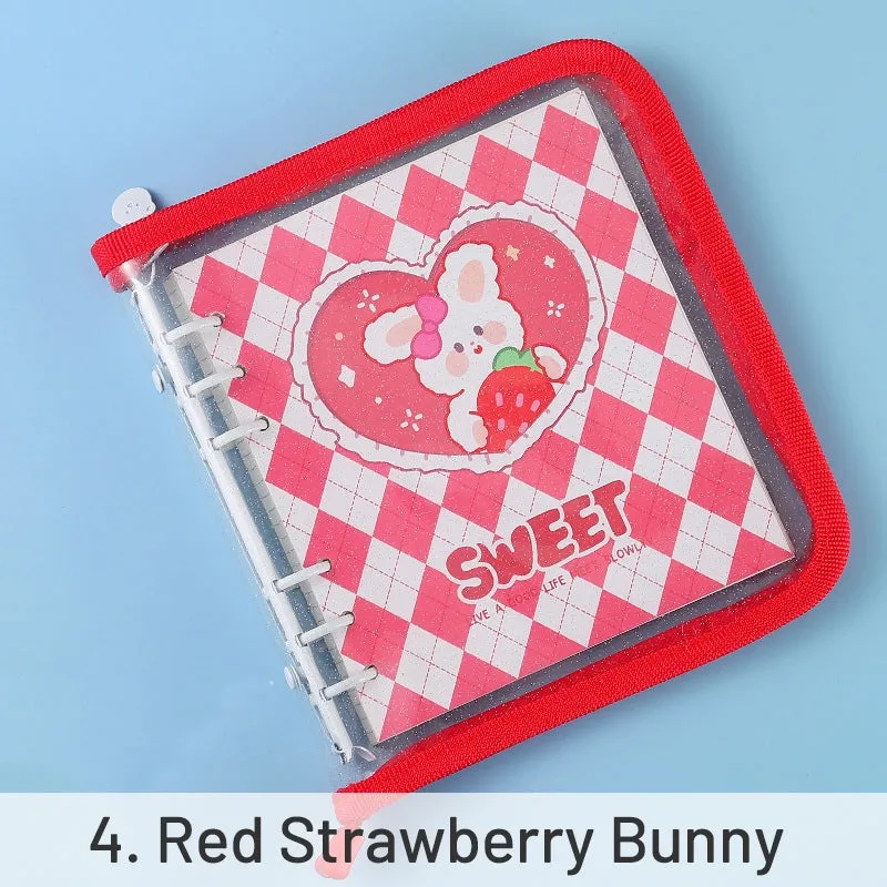 Kawaii Cartoon Animal Transparent Loose-Leaf Notebook