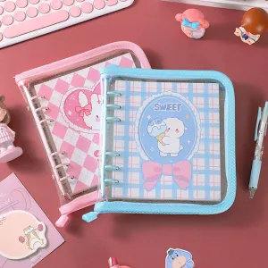 Kawaii Cartoon Animal Transparent Loose-Leaf Notebook