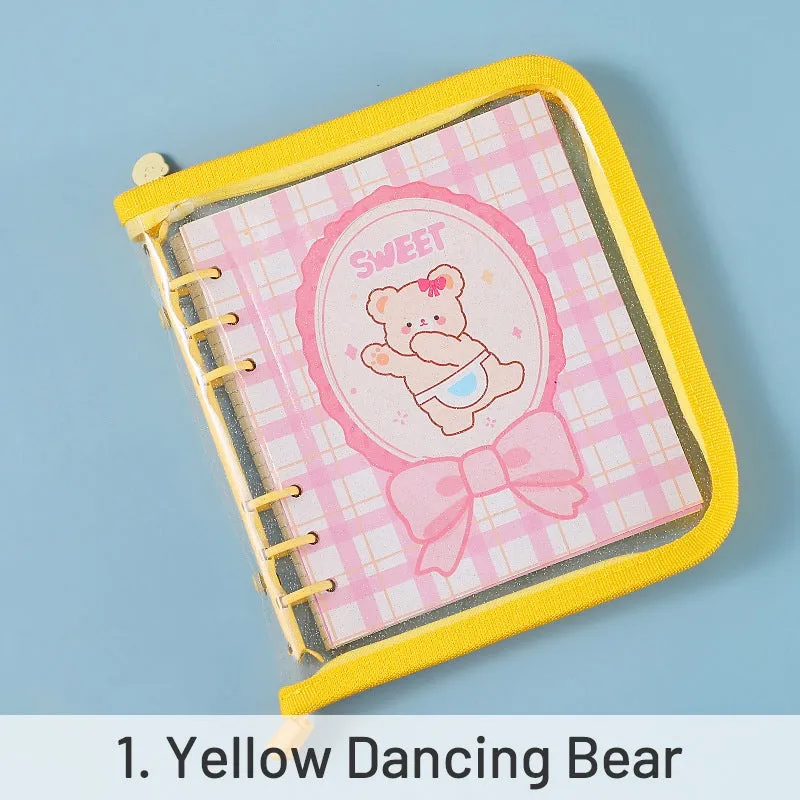 Kawaii Cartoon Animal Transparent Loose-Leaf Notebook