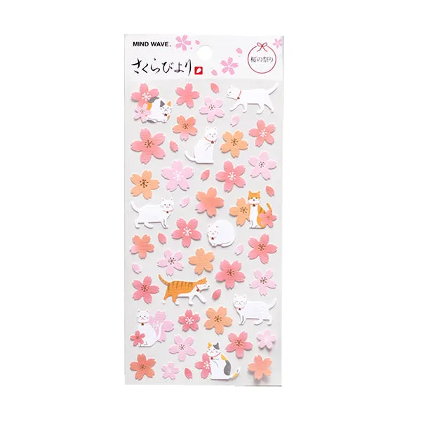 Kawaii Sakura Blossom and Animal Cartoon Stickers