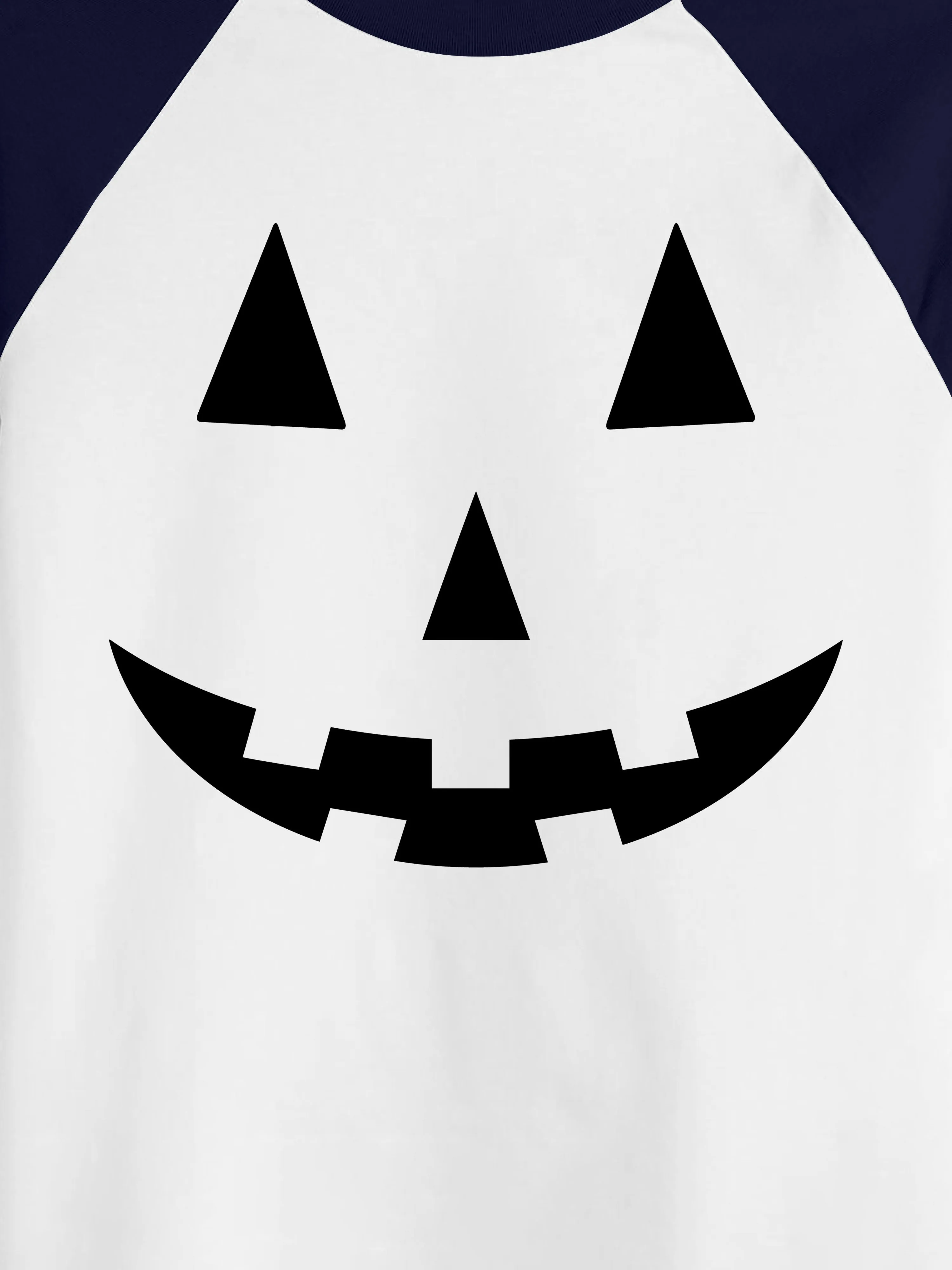 Kids 3/4 Sleeve Graphic Print Jack-O-Lantern Halloween T Shirt