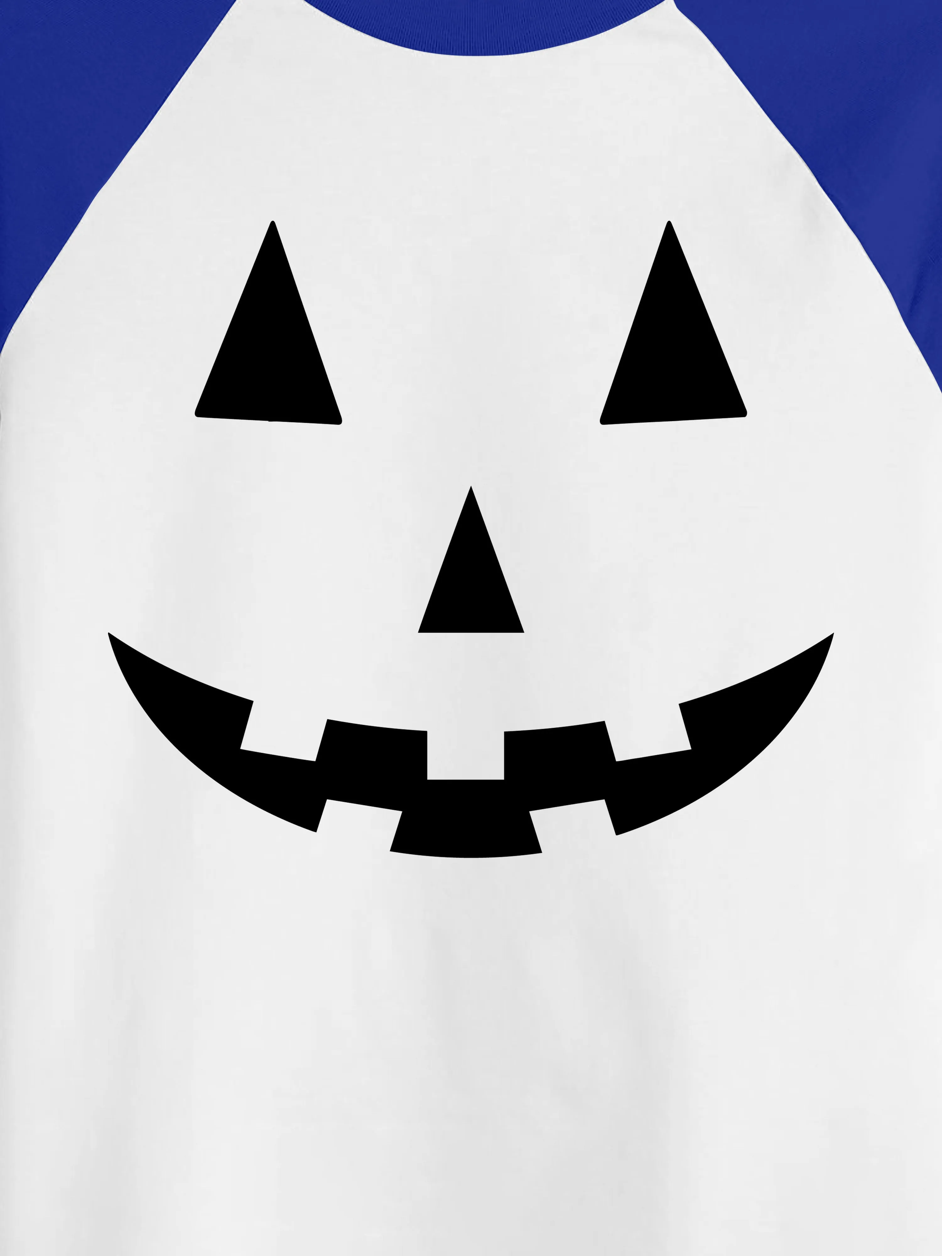 Kids 3/4 Sleeve Graphic Print Jack-O-Lantern Halloween T Shirt