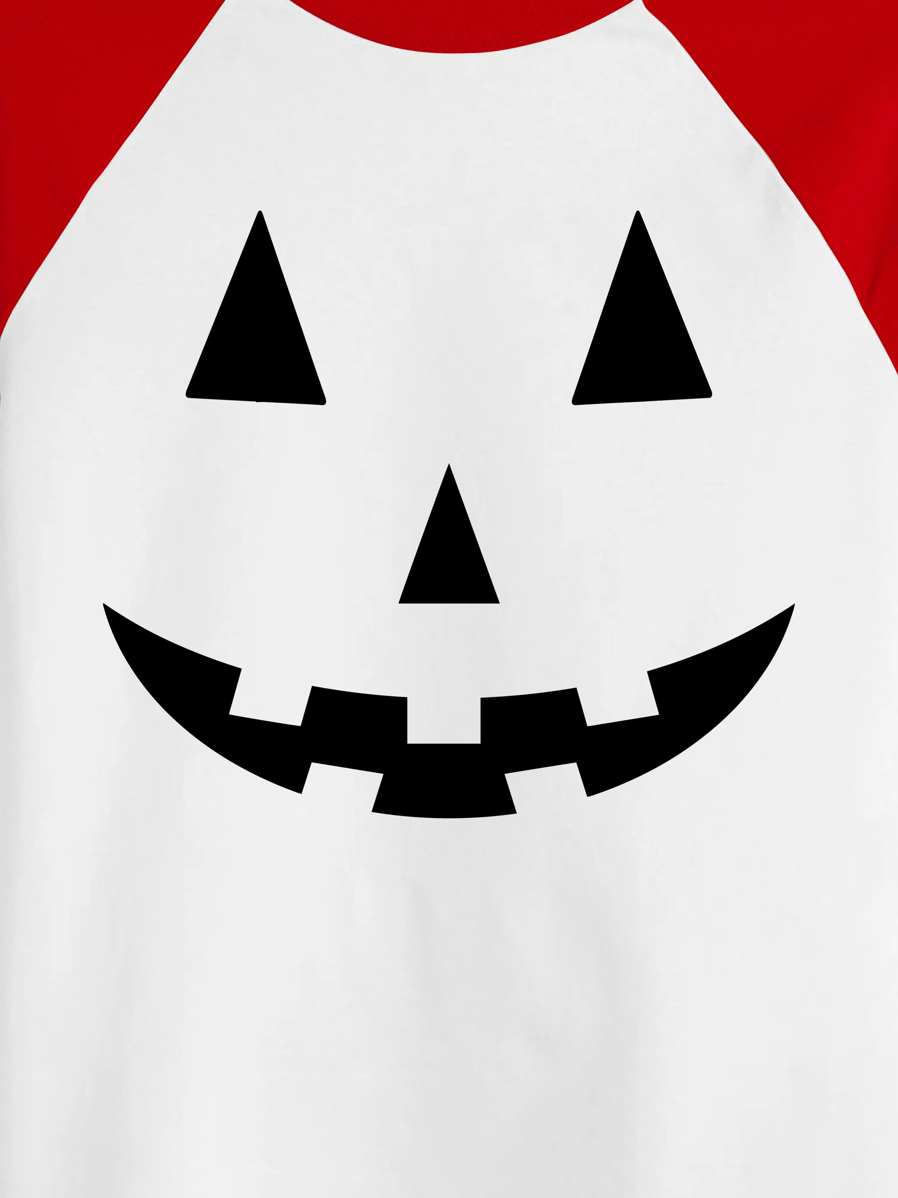 Kids 3/4 Sleeve Graphic Print Jack-O-Lantern Halloween T Shirt
