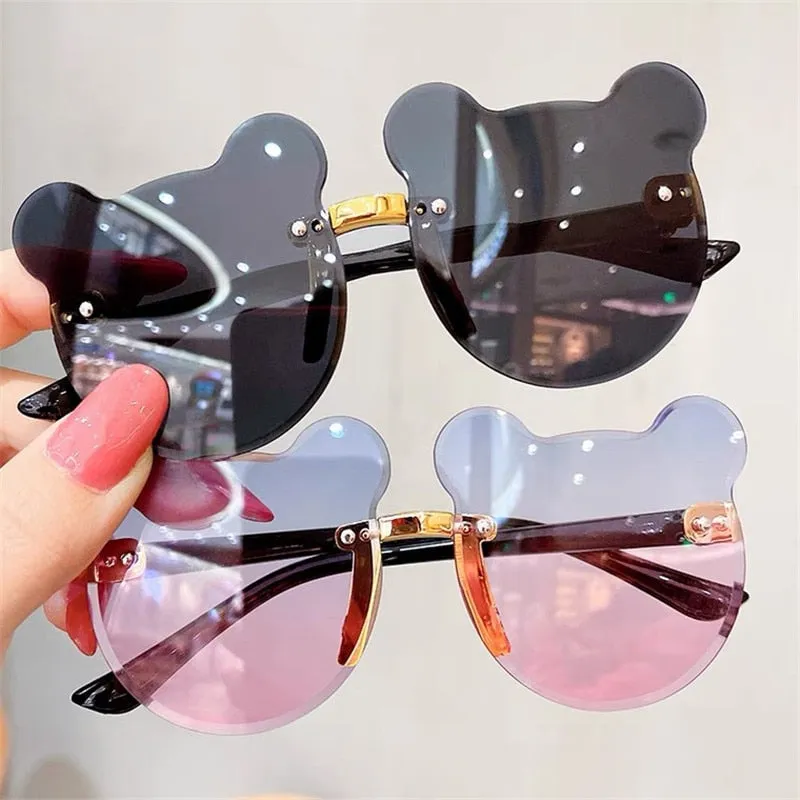Kids Bear Shape Anti-glare Sun Glasses for Girls Boys