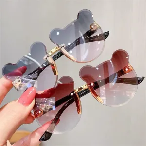 Kids Bear Shape Anti-glare Sun Glasses for Girls Boys