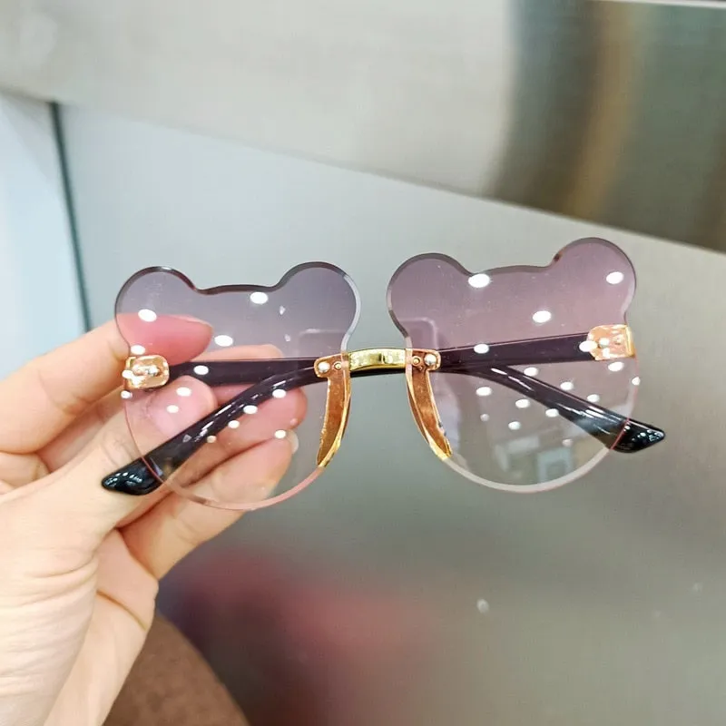 Kids Bear Shape Anti-glare Sun Glasses for Girls Boys