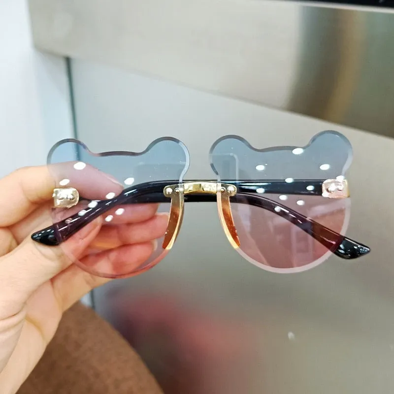 Kids Bear Shape Anti-glare Sun Glasses for Girls Boys