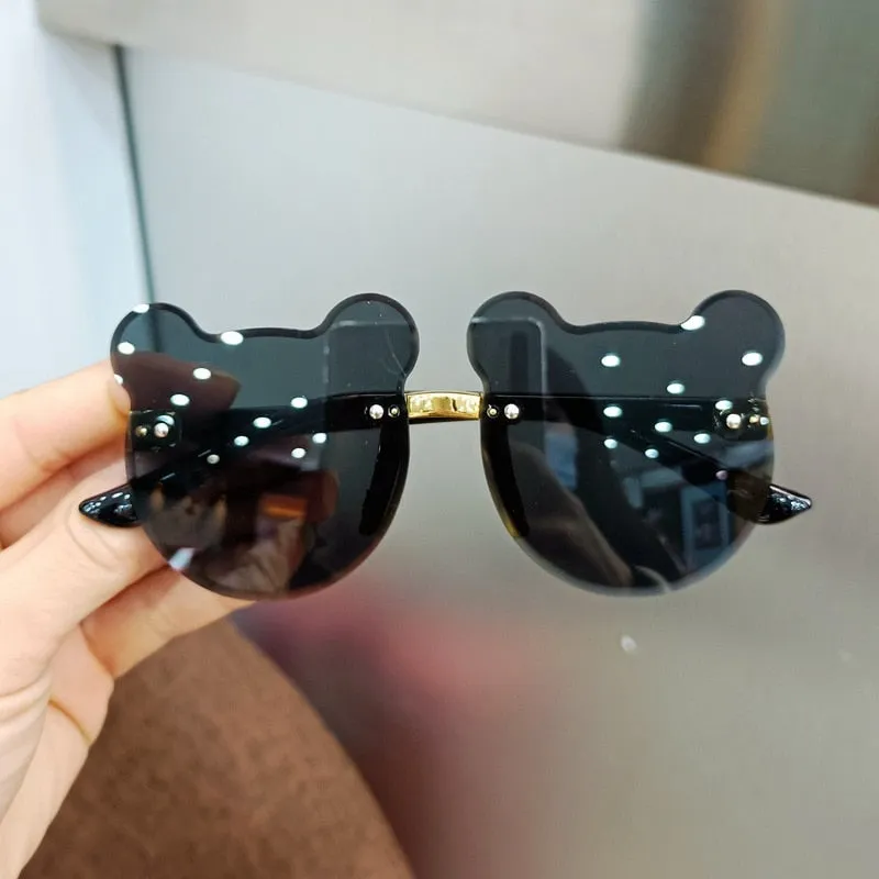 Kids Bear Shape Anti-glare Sun Glasses for Girls Boys