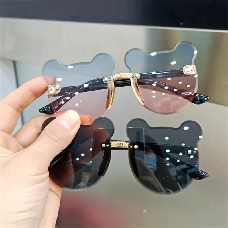 Kids Bear Shape Anti-glare Sun Glasses for Girls Boys