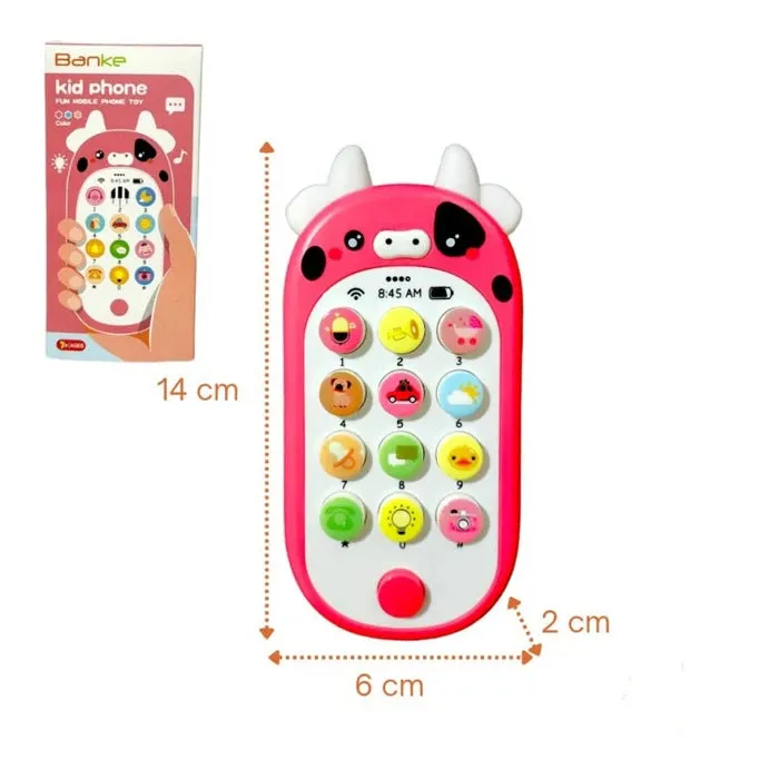 Kids Cartoon Musical Fun Mobile Phone With Lights