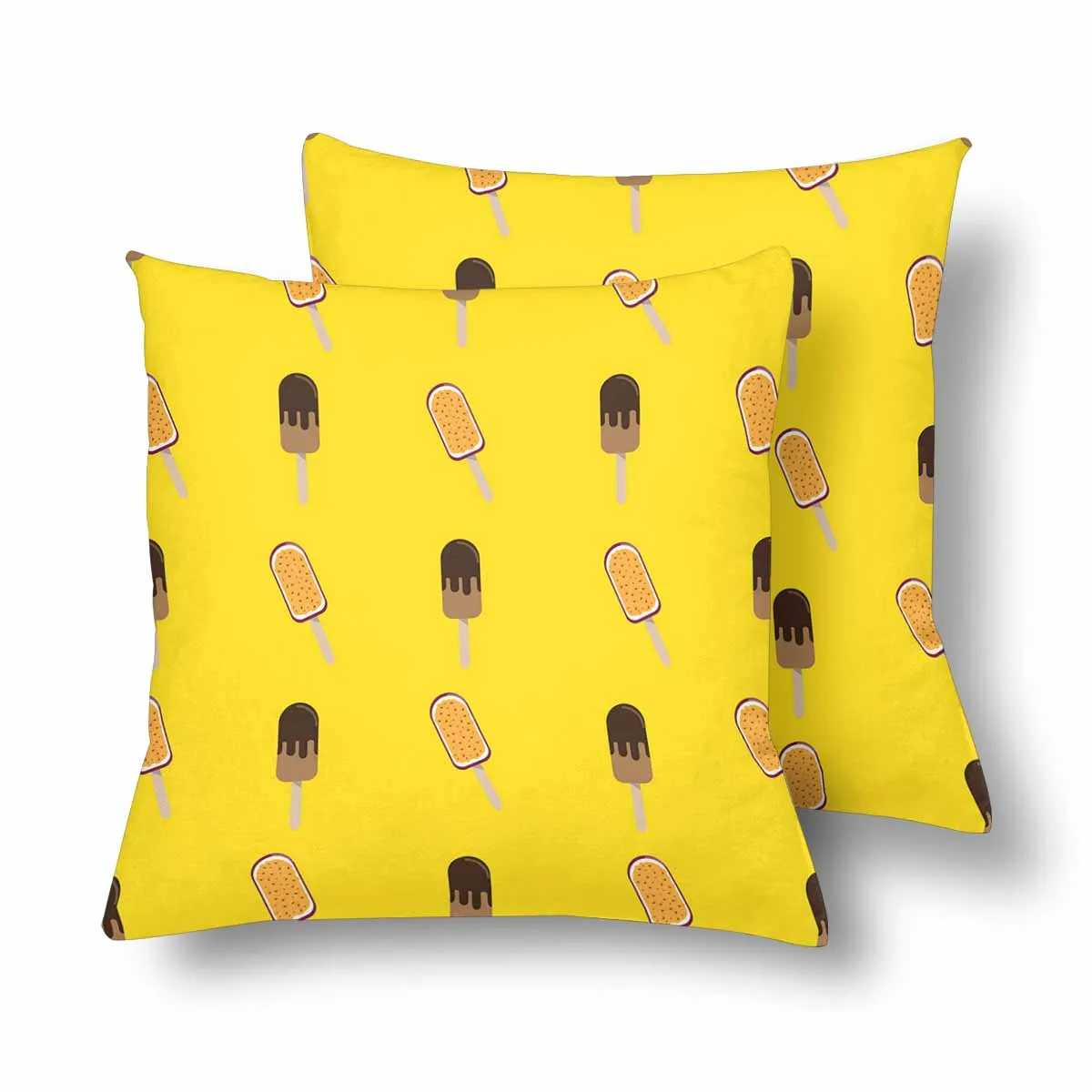 Kids Cartoon themed Pillow Cases printed with  Colorful popsicle ice cream pattern