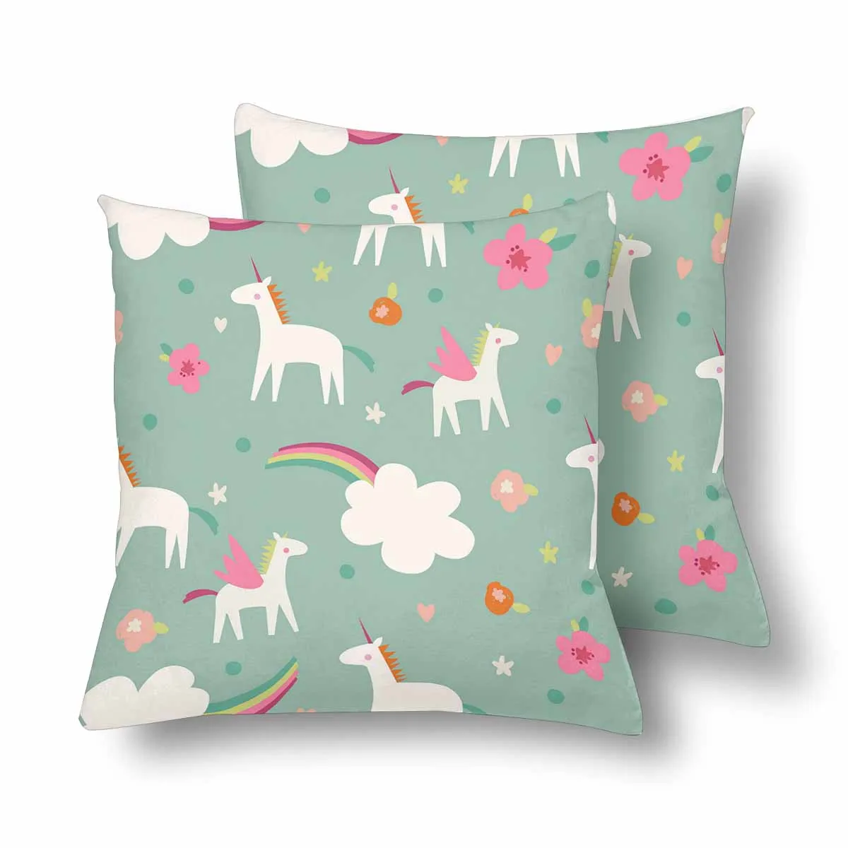 Kids Cartoon themed Pillow Cases printed with  cute magic unicorns