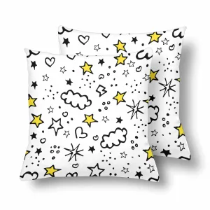 Kids Cartoon themed Pillow Cases printed with  doodle pattern