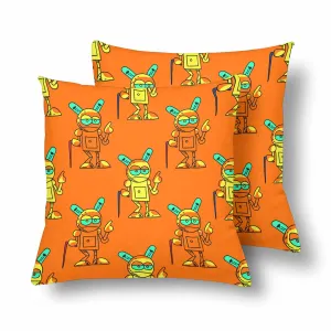 Kids Cartoon themed Pillow Cases printed with  Old robot pattern