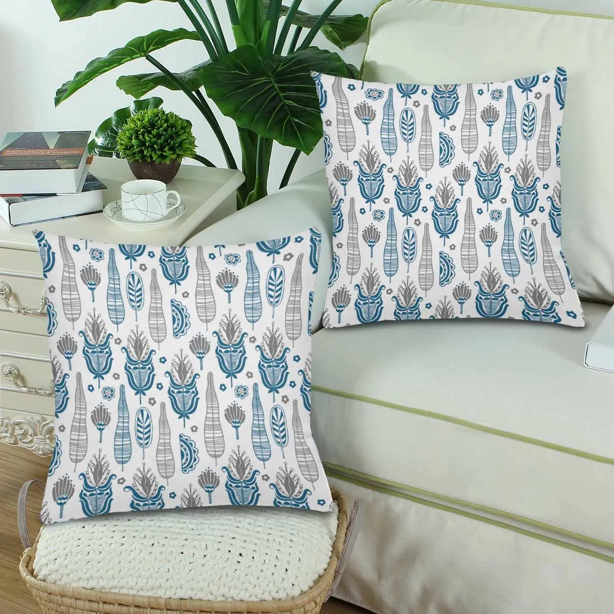 Kids Cartoon themed Pillow Cases printed with  Scandinavian pattern