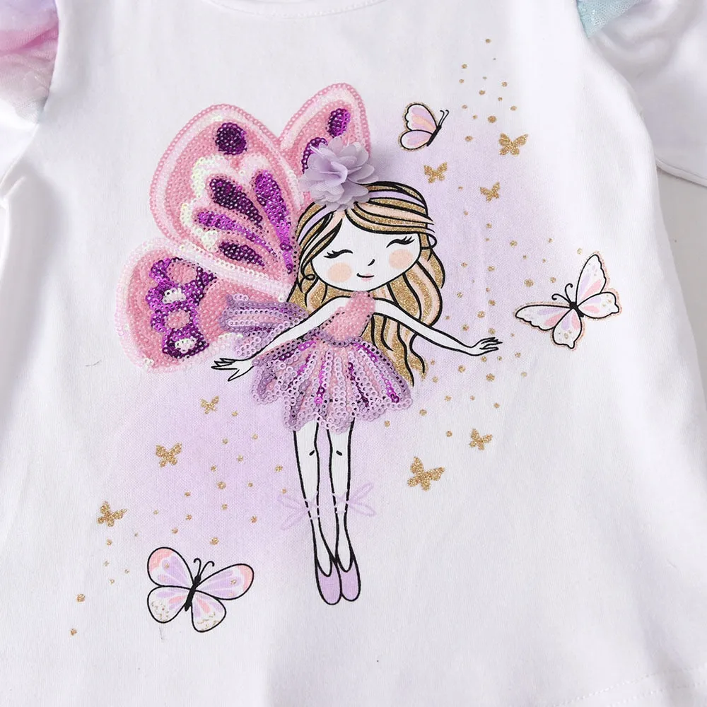 Kids Girls Fairy Princess Top/ Long Sleeve T-shirt