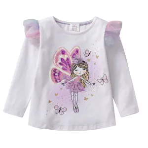 Kids Girls Fairy Princess Top/ Long Sleeve T-shirt