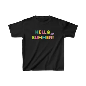 Kids Hello Summer Tee, Summer shirt for Kids birthday gift Kids Casual Top