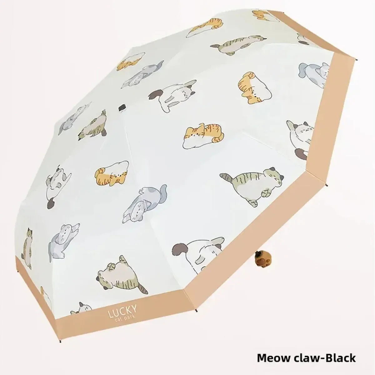 Kids Lucky Cat Umbrella Vinyl Sun Protection Umbrella Children Folding Umbrella